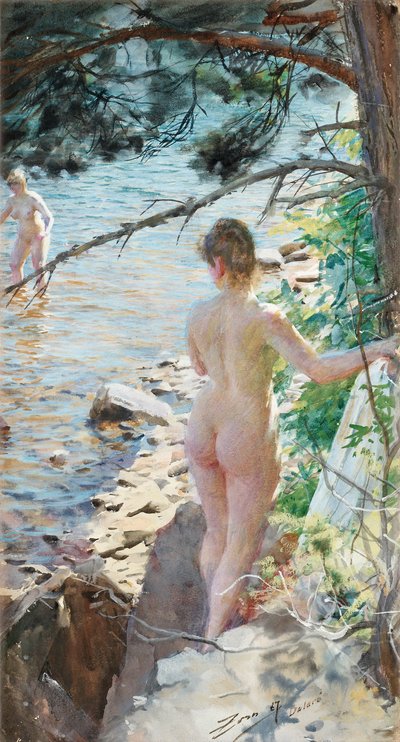 Dalarö Cliffs II by Anders Leonard Zorn